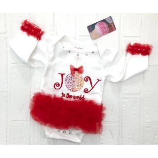 ラッフルバッツ(RuffleButts（TM）)の★ラッフルバッツ★新品★クリスマス　長袖　チュチュ付きロンパース　18-24M★(その他)