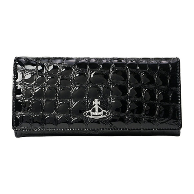 Vivienne Westwood(ヴィヴィアンウエストウッド)の新品 ヴィヴィアン ウエストウッド Vivienne Westwood 長財布 ブラック/シルバー レディースのファッション小物(財布)の商品写真