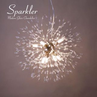 モダン ガラスシャンデリア [ Sparkler ]LED 照明【Gold】(天井照明)