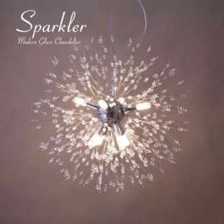 モダン ガラスシャンデリア [ Sparkler ]LED 照明【Gold】(天井照明)