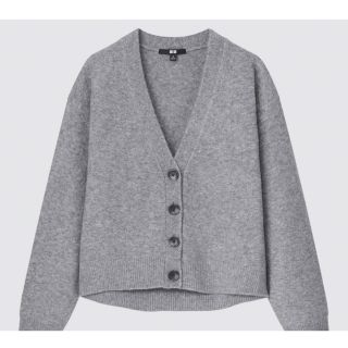 ユニクロ(UNIQLO)のUNIQLO スフレヤーンＶネック　ショートカーディガン(カーディガン)