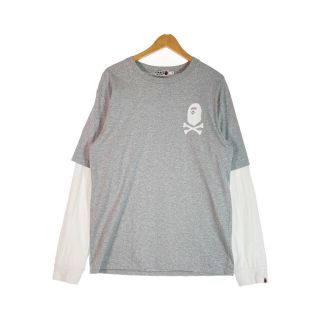 アベイシングエイプ(A BATHING APE)のア・ベイシング・エイプ パイレーツ ロングTシャツ グレー sizeXL(Tシャツ/カットソー(七分/長袖))