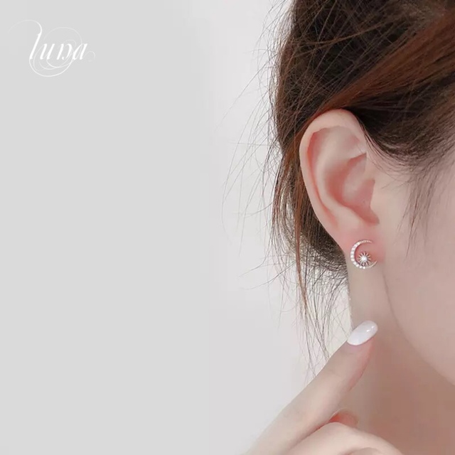 STAR JEWELRY(スタージュエリー)の★moon star asymmetry pierce★☆S925   レディースのアクセサリー(ピアス)の商品写真