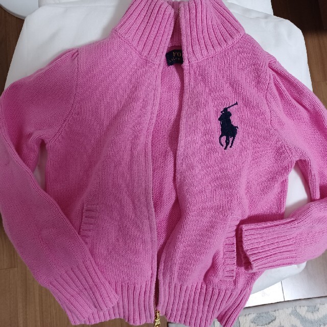 POLO RALPH LAUREN(ポロラルフローレン)のラルフローレン　綿　カーディガン　サイズ５ キッズ/ベビー/マタニティのキッズ服女の子用(90cm~)(カーディガン)の商品写真