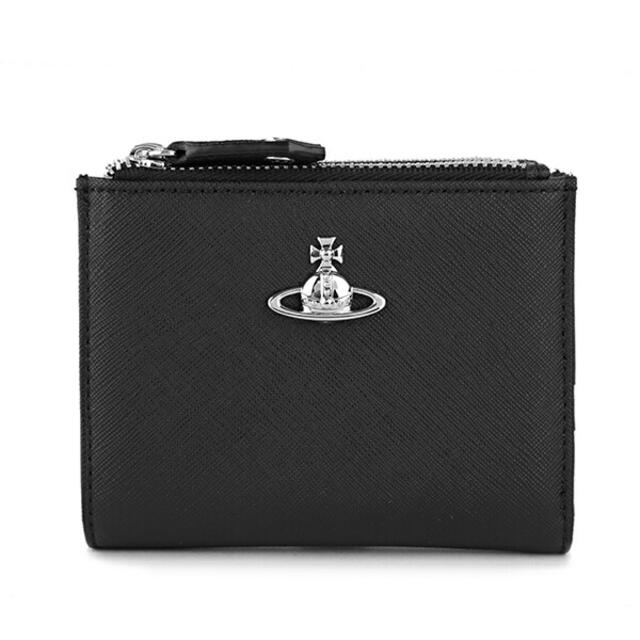 新品 ヴィヴィアン ウエストウッド Vivienne Westwood 2つ折り財布 ブラック約95×12×2本体重量