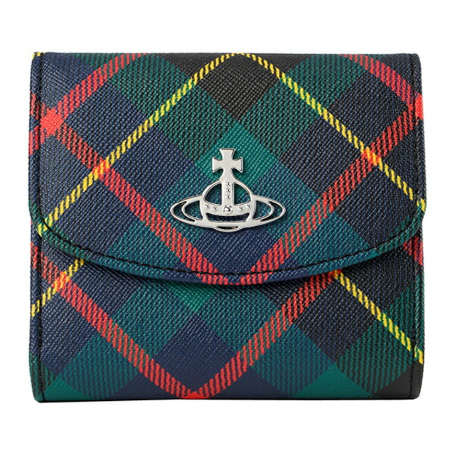 Vivienne Westwood(ヴィヴィアンウエストウッド)の新品 ヴィヴィアン ウエストウッド Vivienne Westwood 2つ折り財布 HUNTING TARTAN レディースのファッション小物(財布)の商品写真