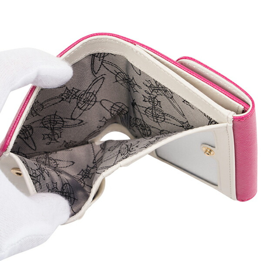 Vivienne Westwood(ヴィヴィアンウエストウッド)の新品 ヴィヴィアン ウエストウッド Vivienne Westwood 2つ折り財布 ピンク レディースのファッション小物(財布)の商品写真