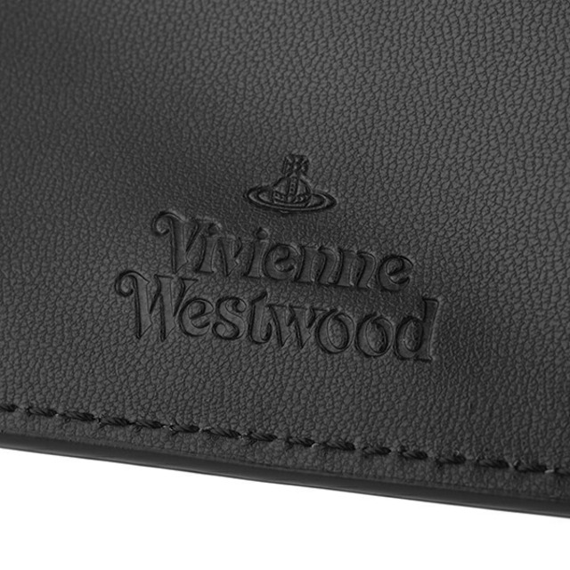 セール❗️Vivienne Westwoodヴィヴィアン高級感二つ折り財布ブラック