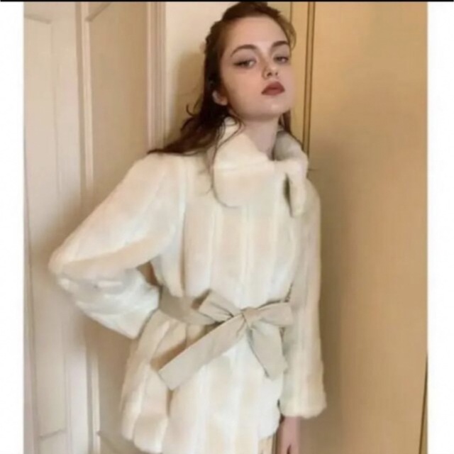 parisienne ribbon 2way fur coat | épine