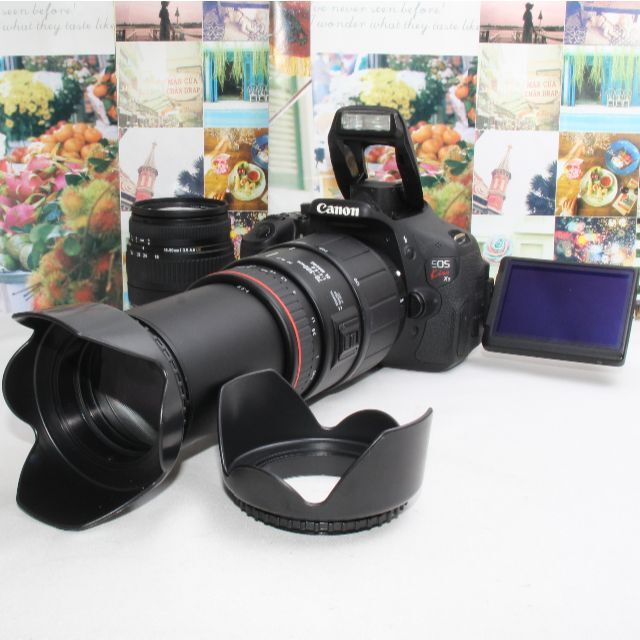 ❤️新品カメラバック付❤️Canon EOS kiss x5 超望遠ダブルレンズ標準レンズ18-50mm