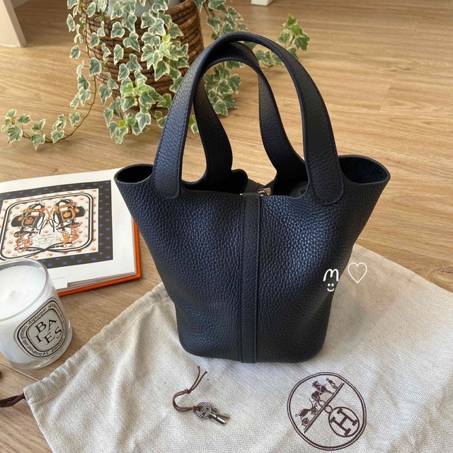 レディースHermes エルメス ピコタンロック pm ノワール シルバー金具