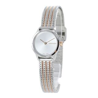 カルバンクライン(Calvin Klein)のカルバンクライン 腕時計 レディース シルバー ゴールド メッシュベルト K3M(腕時計)