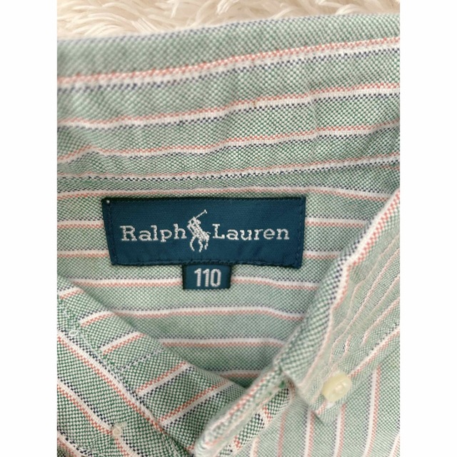 Ralph Lauren(ラルフローレン)の美品　ラルフローレン　半袖　ボタンダウンシャツ　110 キッズ/ベビー/マタニティのキッズ服男の子用(90cm~)(ブラウス)の商品写真