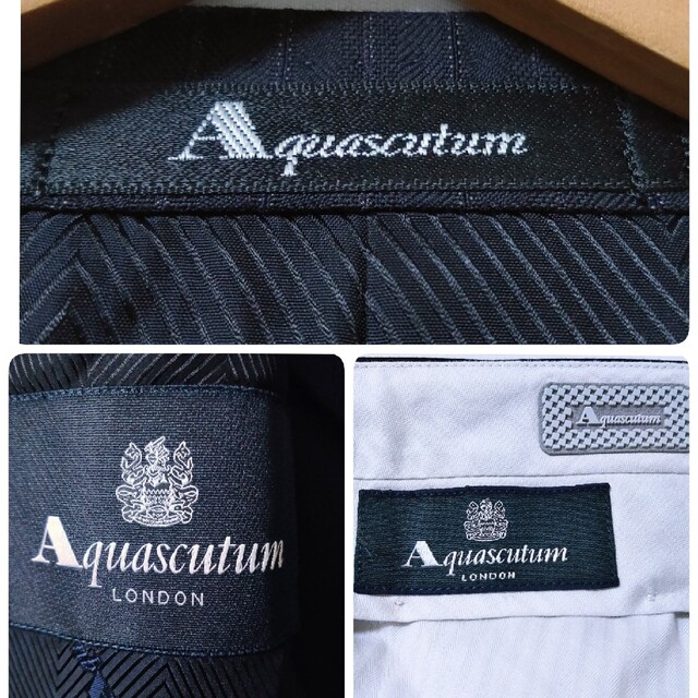 AQUA SCUTUM - 【Aquascutum】ストライプ柄 セットアップ スーツ（上下 ...