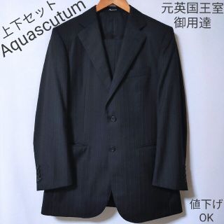 アクアスキュータム(AQUA SCUTUM)の【Aquascutum】ストライプ柄　セットアップ　スーツ（上下セット）(セットアップ)