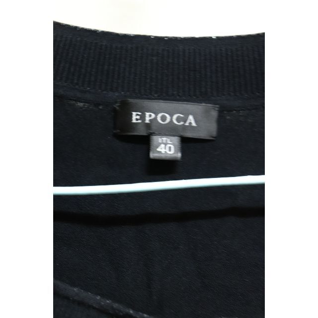 EPOCA(エポカ)のプロフ必読!EPOCAニットカットソーブラック/エポカブランド良品40 レディースのトップス(Tシャツ(長袖/七分))の商品写真