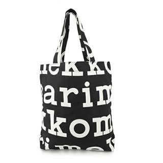 マリメッコ(marimekko)の新品 マリメッコ Marimekko トートバッグ ロゴ NOTKO ノトゥコ ブラック/オフホワイト(トートバッグ)