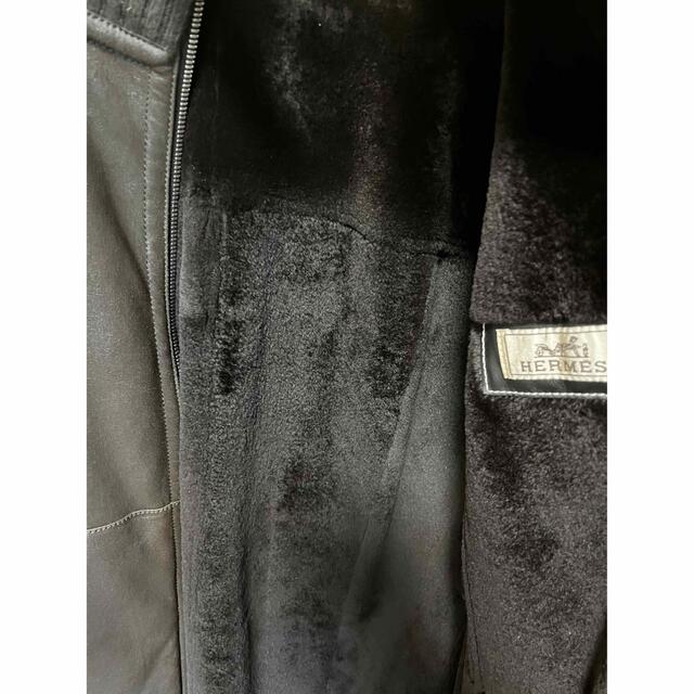 【安すぎる!】名品 HERMES エルメス ミンクレザージャケット 50 - 5