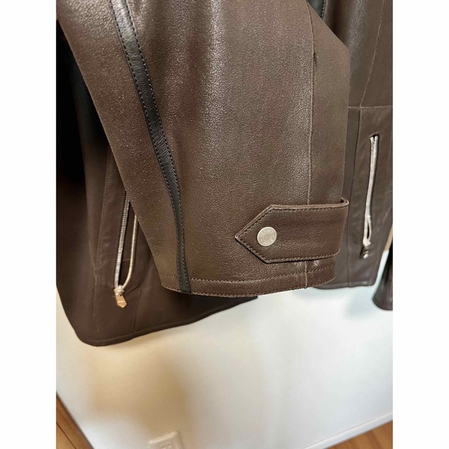 【安すぎる!】名品 HERMES エルメス ミンクレザージャケット 50 - 3