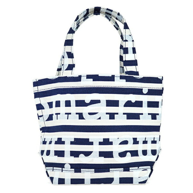 新品 マリメッコ Marimekko トートバッグ TASARAITA LOGO PIENI AHKERA ダークブルー約13cm本体重量