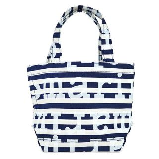 マリメッコ(marimekko)の新品 マリメッコ Marimekko トートバッグ TASARAITA LOGO PIENI AHKERA ダークブルー(トートバッグ)