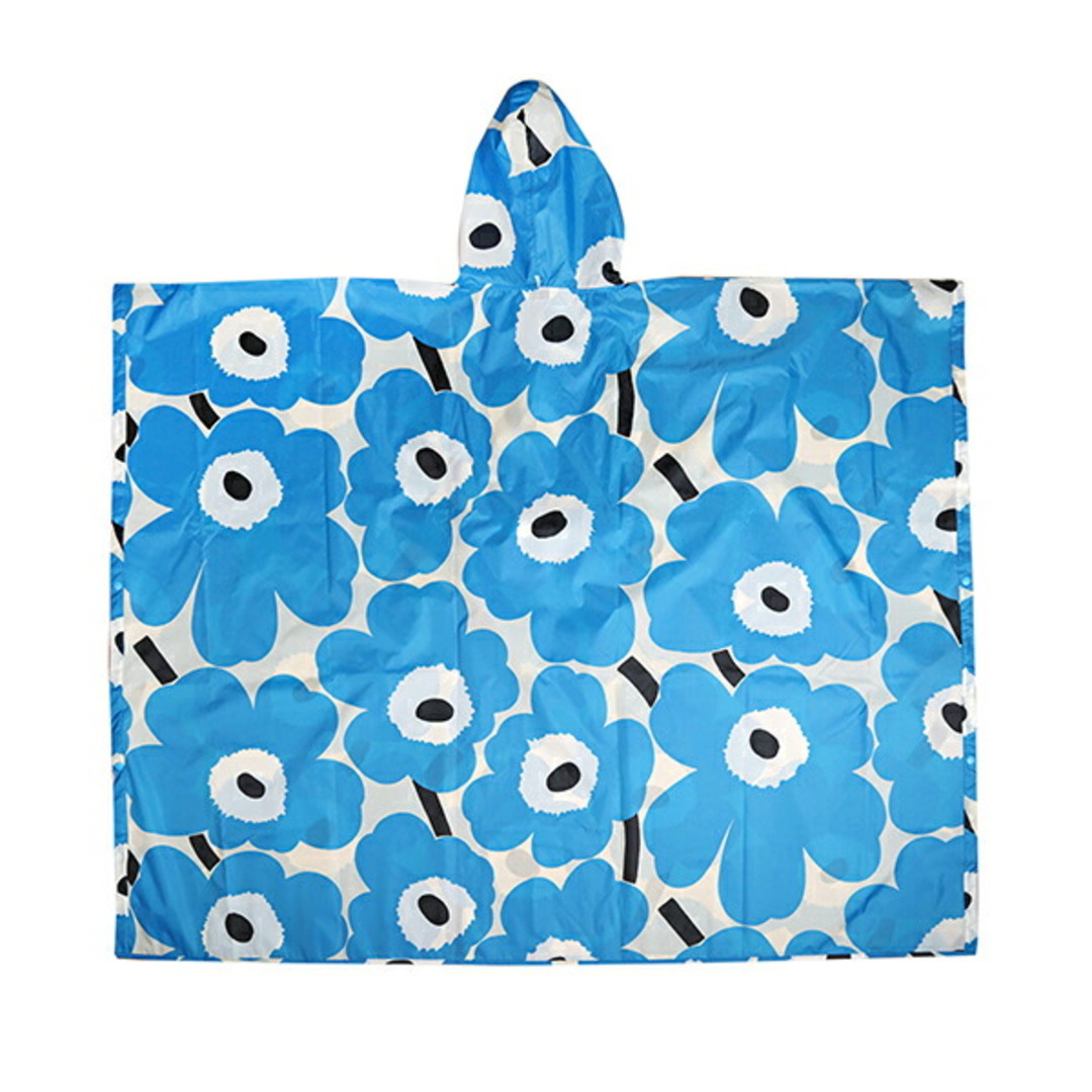 新品 マリメッコ Marimekko レインコート ウニッコ レインポンチョ ブルー/ホワイト