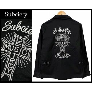 サブサエティ(Subciety)のサブサエティ クロス チェーン刺繍 ブルゾン スイングトップ ワーク ジャケット(ブルゾン)