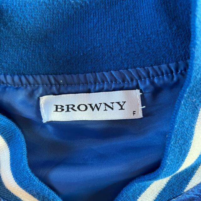 BROWNY(ブラウニー)の※「お取置き」スカジャン BROWNY　フリーサイズ　ブルー レディースのジャケット/アウター(スカジャン)の商品写真