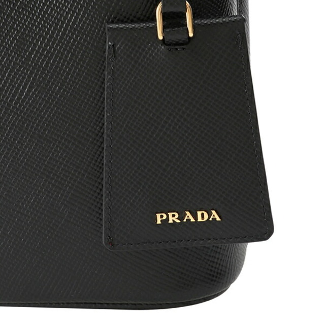 新品 プラダ PRADA ハンドバッグ サフィアーノ キュイール ネロ/フォーコ