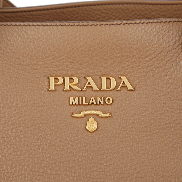 PRADA(プラダ)の新品 プラダ PRADA トートバッグ ヴィッテロ ダイノ カラメッロ レディースのバッグ(トートバッグ)の商品写真