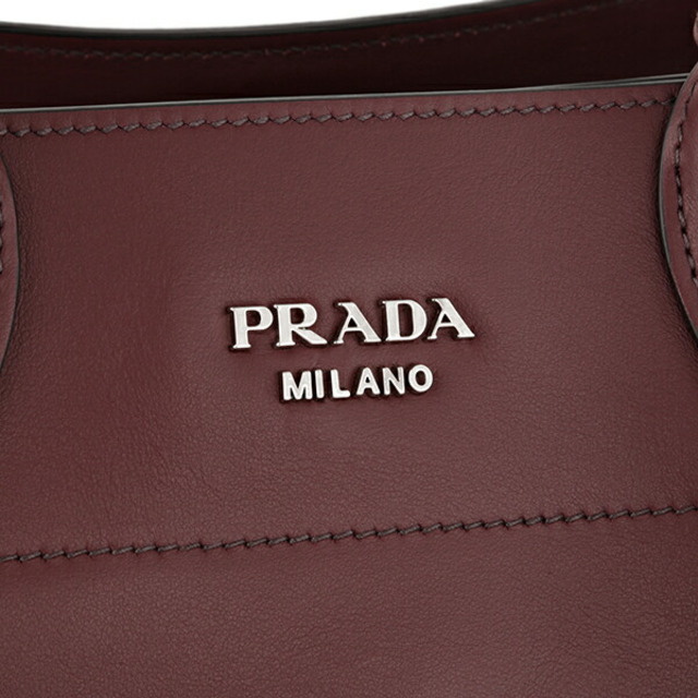 PRADA(プラダ)の新品 プラダ PRADA トートバッグ シティ カーフ ボルドー レディースのバッグ(トートバッグ)の商品写真