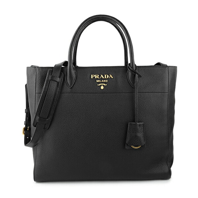 PRADA NERO DAINO レザートートバッグバッグ