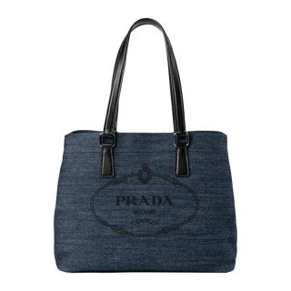 プラダ(PRADA)の新品 プラダ PRADA トートバッグ デニム ブルー/ネロ(トートバッグ)