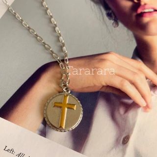 ●stainless Crossコイン necklace●金属アレルギー対応(ネックレス)