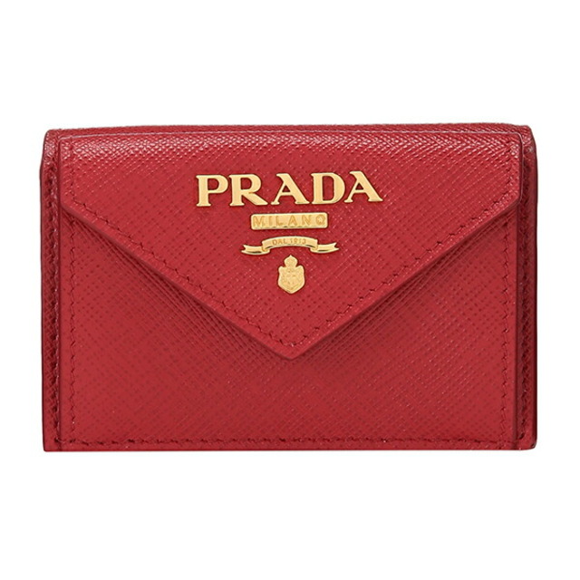 PRADA - 新品 プラダ PRADA 3つ折り財布 サフィアーノ メタル フォーコ