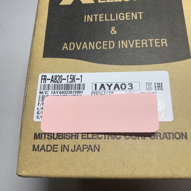 新品未開封 三菱電機 FR-A820-1.5K-1 インバータ 1台