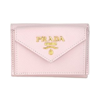 プラダ(PRADA)の新品 プラダ PRADA 3つ折り財布 サフィアーノ メタル ライトピンク(財布)