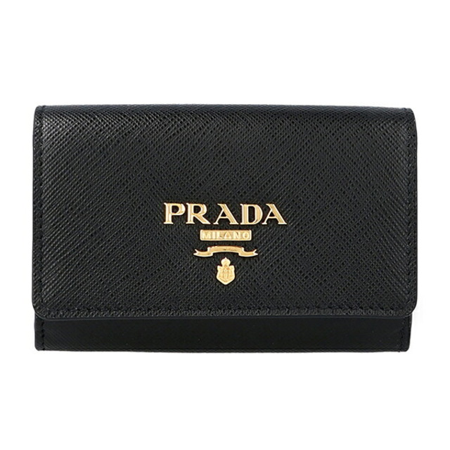 新品 プラダ PRADA カードケース サフィアーノ メタル ネロ