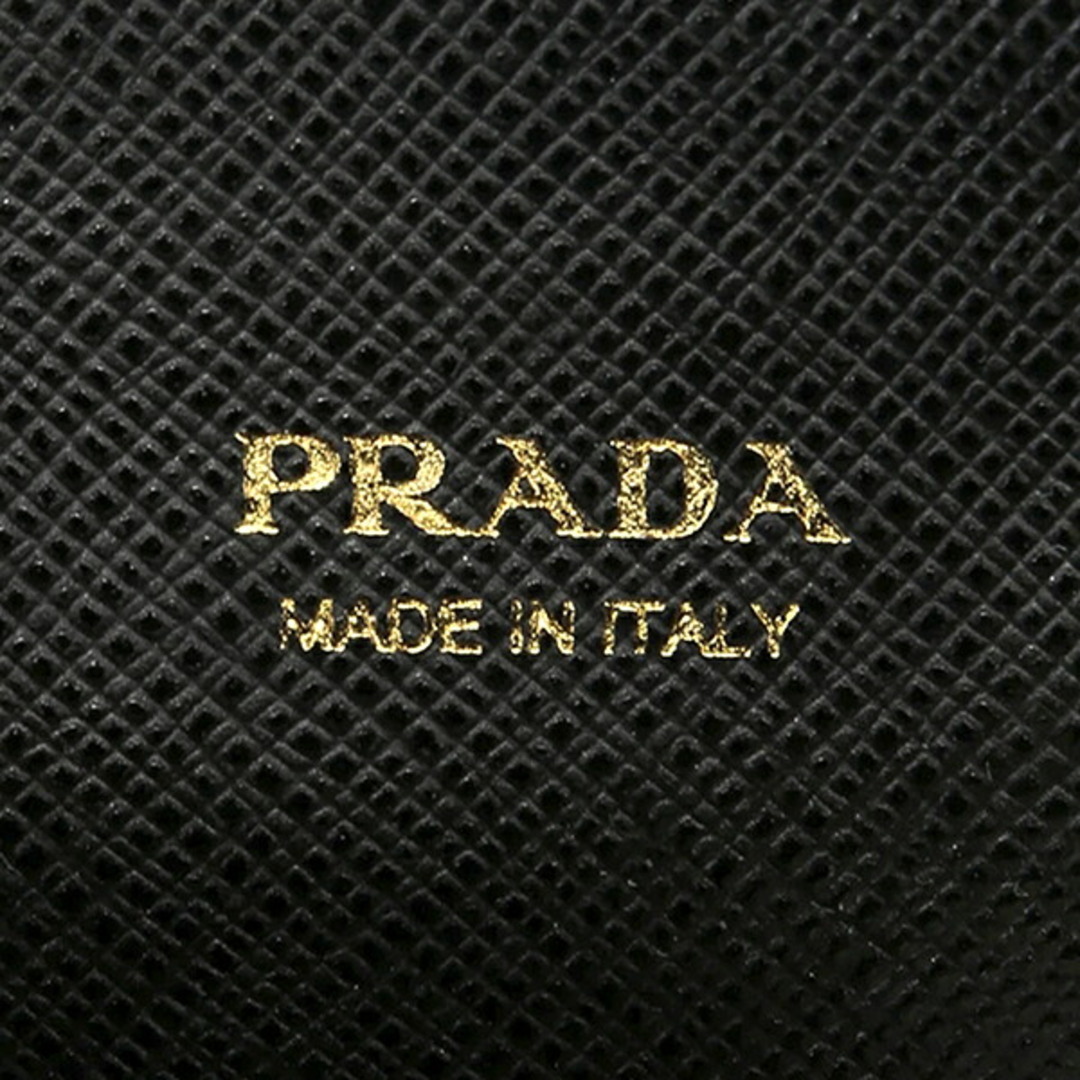 新品 プラダ PRADA カードケース サフィアーノ メタル ネロ