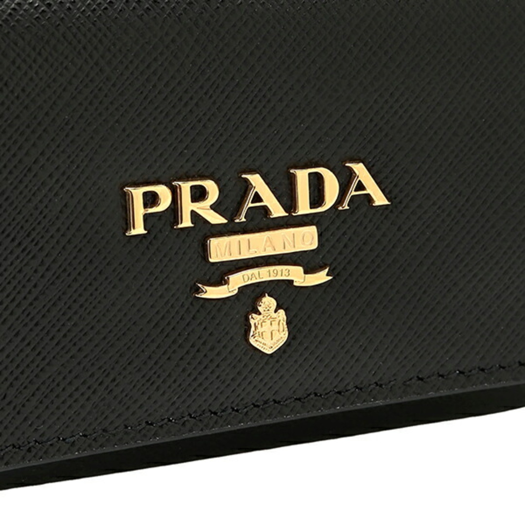 新品 プラダ PRADA カードケース サフィアーノ メタル ネロ