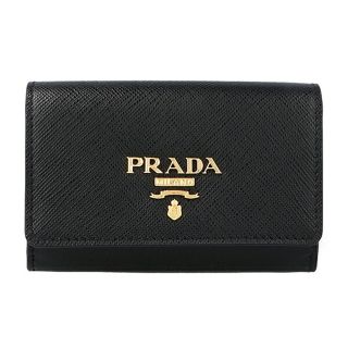 プラダ(PRADA)の新品 プラダ PRADA カードケース サフィアーノ メタル ネロ(名刺入れ/定期入れ)