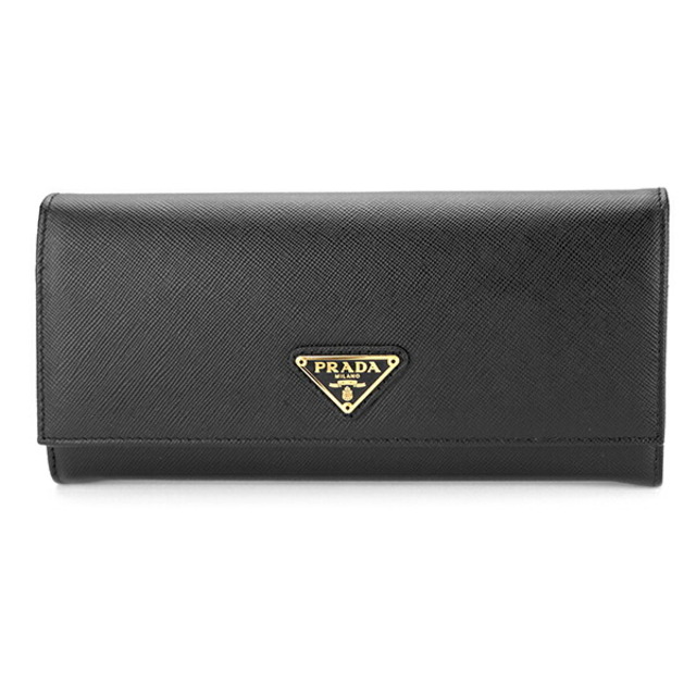 PRADA - 新品 プラダ PRADA 長財布 サフィアーノ トライアングル ネロ