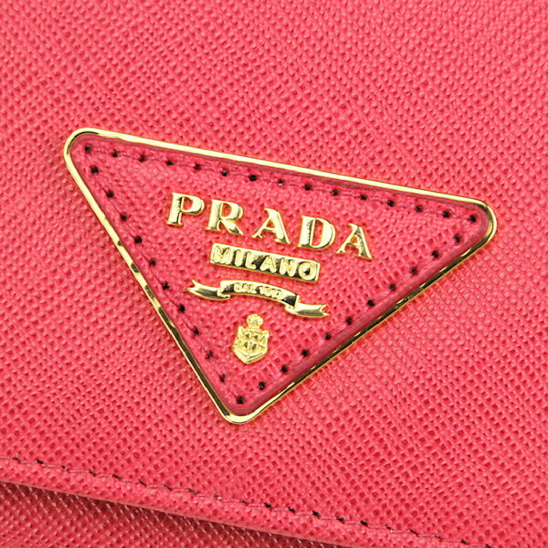 新品 プラダ PRADA 長財布 サフィアーノ トライアングル ペオニア 新品 プラダ PRADA 長財布 サフィアーノ トライアングル ペオニア