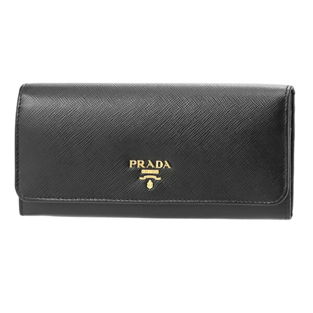 美品】 PRADA プラダ 新品 - PRADA 長財布 ネロ メタル サフィアーノ