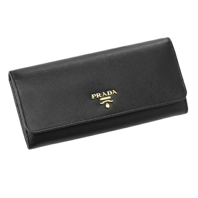 PRADA(プラダ)の新品 プラダ PRADA 長財布 サフィアーノ メタル ネロ レディースのファッション小物(財布)の商品写真