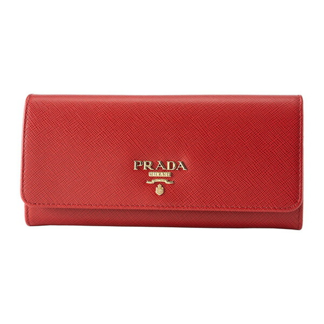 PRADA(プラダ)の新品 プラダ PRADA 長財布 サフィアーノ メタル レッド 赤 レディースのファッション小物(財布)の商品写真