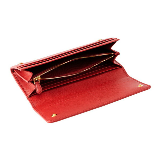 PRADA(プラダ)の新品 プラダ PRADA 長財布 サフィアーノ メタル レッド 赤 レディースのファッション小物(財布)の商品写真