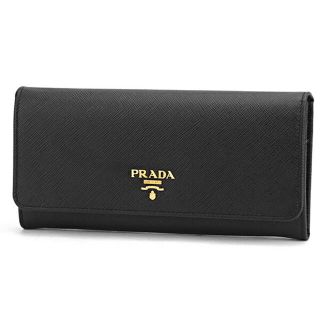 プラダ(PRADA)の新品 プラダ PRADA 2つ折り財布 サフィアーノ メタル ネロ(財布)