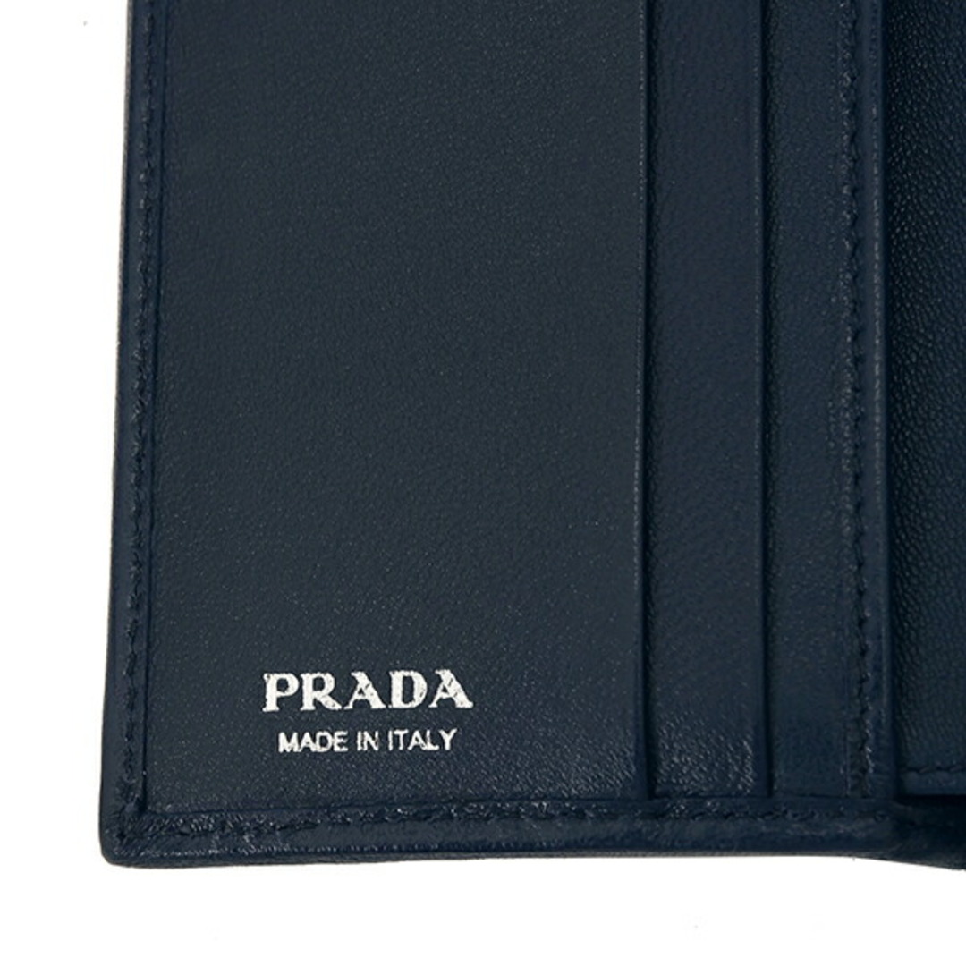 新品 プラダ PRADA 3つ折り財布 ナッパ ゴーフル オルトレマーレ