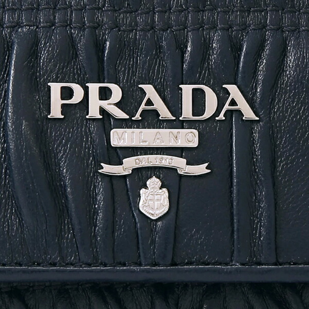 新品 プラダ PRADA 3つ折り財布 ナッパ ゴーフル オルトレマーレ